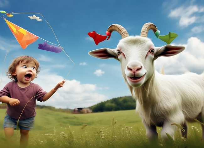 幼儿放风筝的故事 - 山羊放风筝的小故事