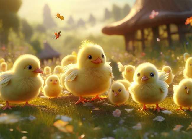 我要看小鸡的故事 小鸡学本领的童话故事