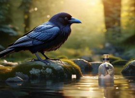 乌鸦喝水小朋友讲故事视频；乌鸦喝水睡前故事