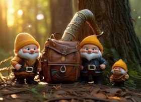 儿童故事精选三个小矮人、格林童话背囊帽子和号角原版故事