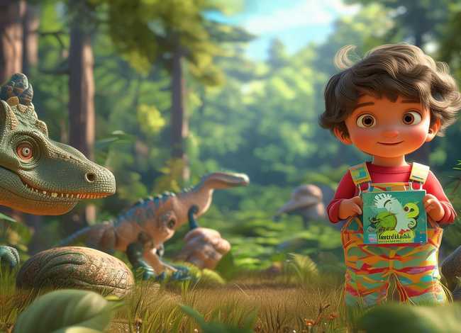 6岁儿童小故事图片，儿童绘本故事《我是霸王龙》