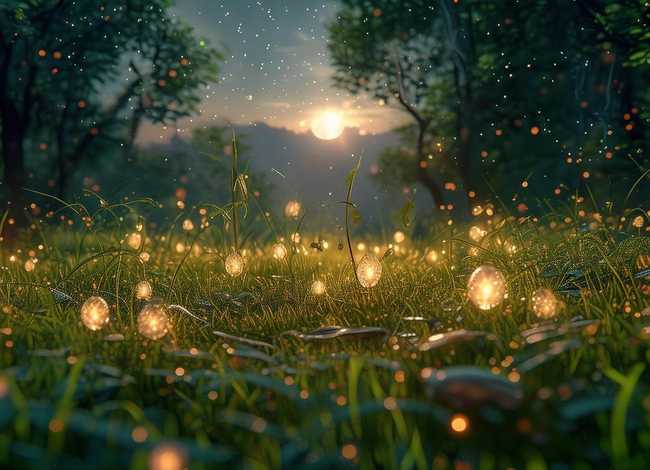 自己编小故事 自己编写一个小故事用这些词语太阳月亮小草星星萤火虫青蛙