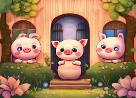 童话故事儿童版小猪 - 三只小猪的故事 儿童睡前故事 经典童话故事