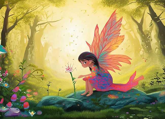 儿童图画绘本图片；绘本欣赏《小仙女艾丽斯》