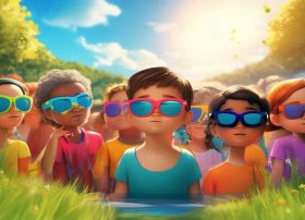 保护眼睛儿童画，保护眼睛的儿童画怎么画