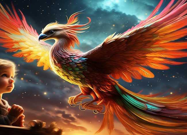 凤凰鸟的儿童故事 - 上古神兽凤凰的神话传说故事