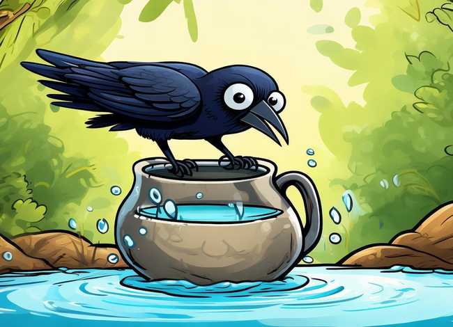 儿童表情绘本故事、《乌鸦喝水》绘本故事
