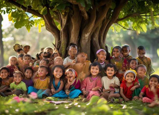 儿童民族团结绘画,1~3年级民族一家亲绘画 儿童民族团结绘画,1~3年级民族一家亲绘画