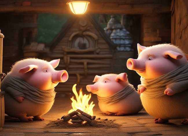 关于小猪的简短故事（三只小猪的故事原文）