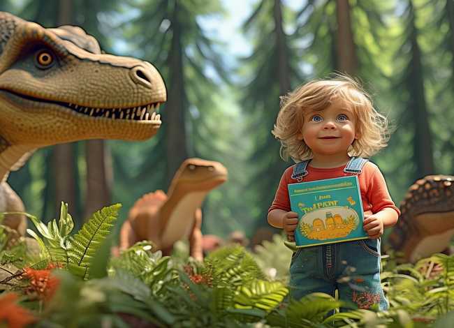 6岁儿童小故事图片，儿童绘本故事《我是霸王龙》