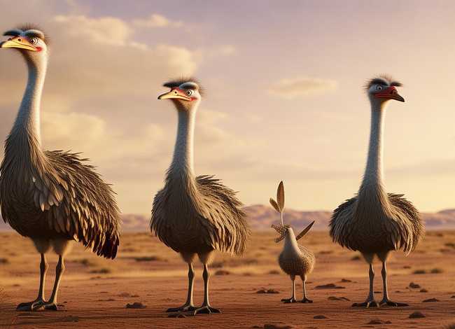 鸵鸟故事寓言，寓言“三只鸵鸟”有何寓意