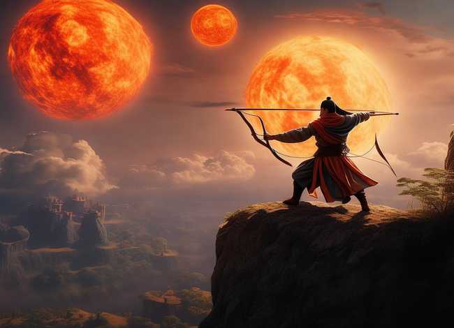 后羿射日儿童故事视频 - 后羿射日四字成语故事