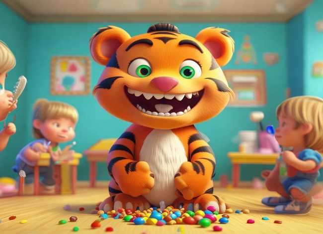 爱吃糖的老虎绘本故事内容 - 幼儿园爱牙主题活动教案
