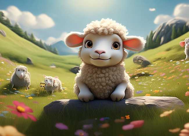 聪明的小羊故事 - 找一个短的童话故事