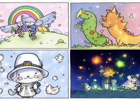 幼儿故事简笔画图片；四个小故事简笔画