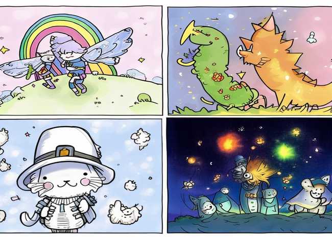 幼儿故事简笔画图片；四个小故事简笔画