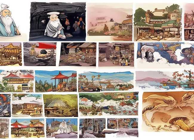 100个简笔画小故事、中国古代民间故事简笔画