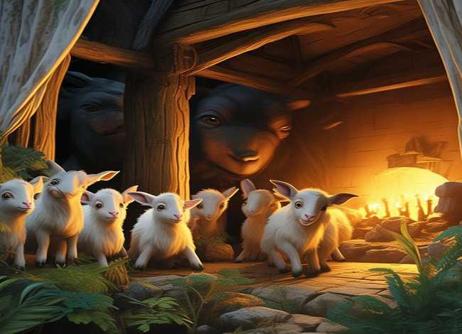 大灰狼和七只小山羊故事,少儿睡前故事-狼和七只小山羊 大灰狼和七只小山羊故事,少儿睡前故事-狼和七只小山羊