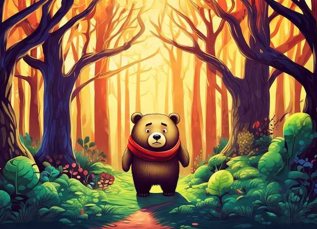儿童小故事带插图，绘本故事《迷路的大熊》全文内容