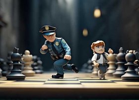 警察抓小偷的棋盘图片；警察抓小偷棋盘怎么画