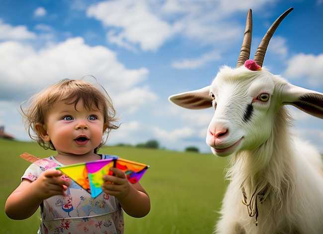 幼儿放风筝的故事 - 山羊放风筝的小故事