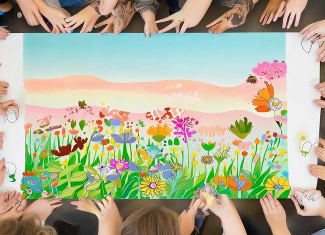 儿童绘画春天图片，关于春的简笔画手抄报 春的手抄报