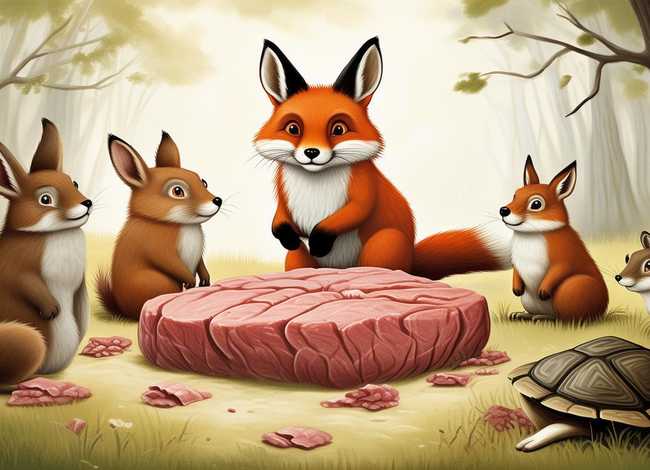 狐狸分肉的故事，狐狸分肉讲的是什么故事