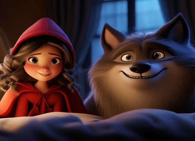 大灰狼和小红帽故事 - 小红帽和大灰狼的故事儿童睡前故事格林童话 大灰狼和小红帽故事 - 小红帽和大灰狼的故事儿童睡前故事格林童话