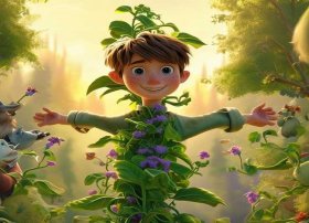 童话绘本故事 - 【童话名著·绘本】英国民间故事《杰克与豆茎》