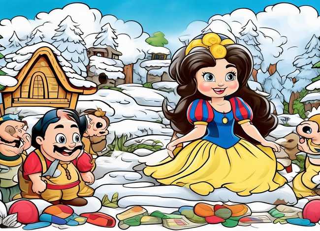 儿童宝宝涂色游戏 - 白雪公主填色的游戏适合孩子吗