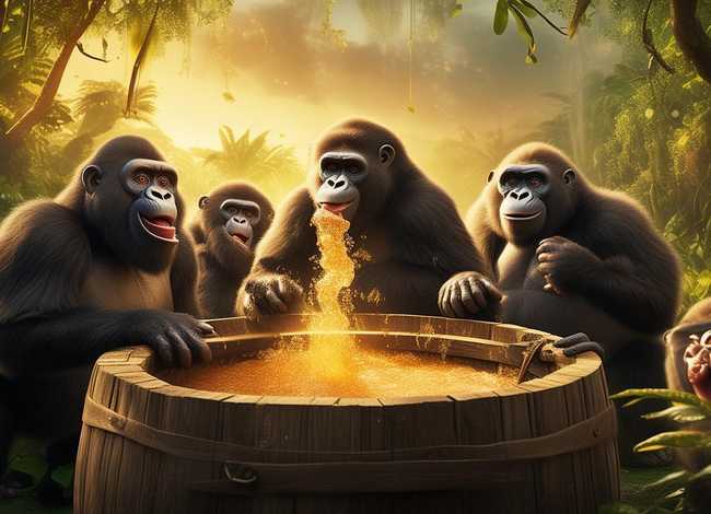 猩猩故事文字版，猩猩好酒寓言故事