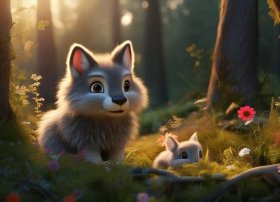 幼儿睡前故事狼和兔子的故事，小兔子和大灰狼的故事睡前故事 关于小兔子和