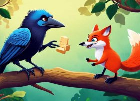 少儿英语故事比赛参赛作品，伊索寓言少儿英语小故事带翻译-乌鸦和狐狸