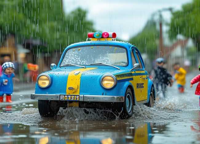 小警车儿童故事绘本;亲子共读《大雨哗啦哗啦下》 小警车儿童故事绘本;亲子共读《大雨哗啦哗啦下》