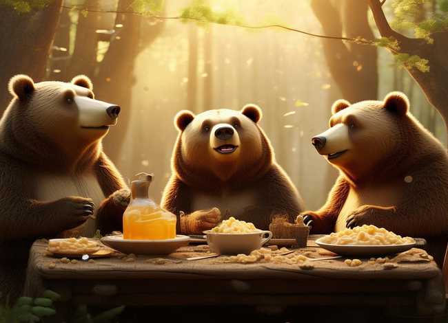 故事《三只小熊》；三只小熊的故事情节和寓意