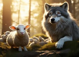 儿童睡前故事全集聪明的小羊（小山羊和老狼写童话）