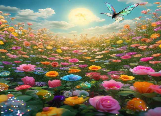 花儿选美大赛童话300字（我眼中的缤纷世界作文300字）