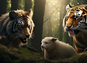 狼和羊的故事视频；老虎、狼和羊的故事