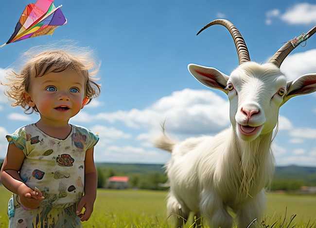 幼儿放风筝的故事 - 山羊放风筝的小故事