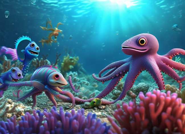 鱼的童话故事自编、自编童话故事400字-海洋里的麻烦