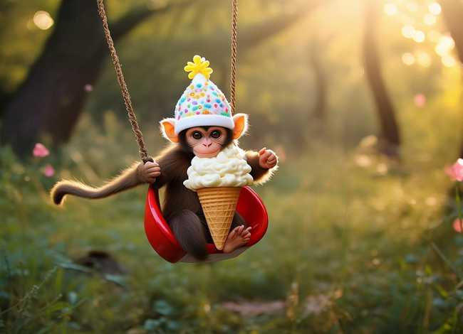 秋千的童话；猴子雪糕-秋千写作文