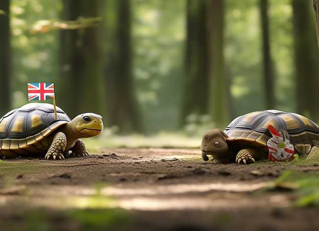 英语龟兔赛跑故事、龟兔赛跑英语故事
