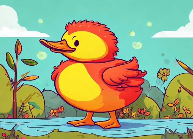 红色故事绘本简笔画，小学故事拼图卡怎么做丑小鸭简单