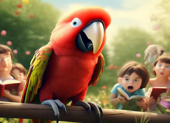 鹦鹉幼儿故事；一只鹦鹉的笑话故事
