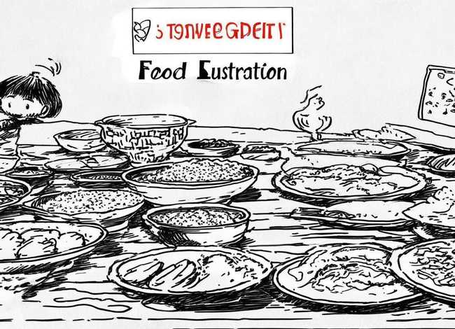 美食插画手绘图片黑白 手绘中国美食插画-怎么做蹭饭图