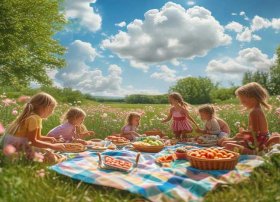 关于野餐的幼儿故事 野蔷薇村的故事-春天的野餐内容简介