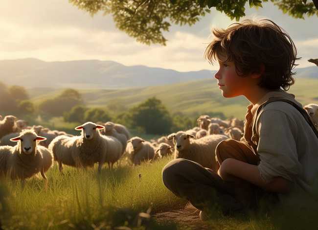 英文故事短篇幼儿故事（英文儿童故事《小牧童》）