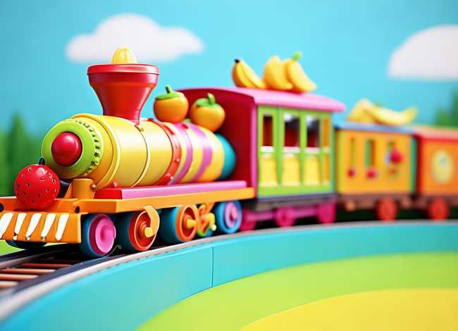 水果车绘画 - 玩具火车怎么画