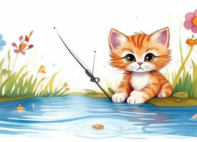 小猫钓鱼故事绘本图片;经典绘本《小猫钓鱼》-内附幼儿提高专注力的方法 小猫钓鱼故事绘本图片;经典绘本《小猫钓鱼》-内附幼儿提高专注力的方法