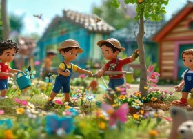 儿童劳动画 - 劳动画画作品怎么画